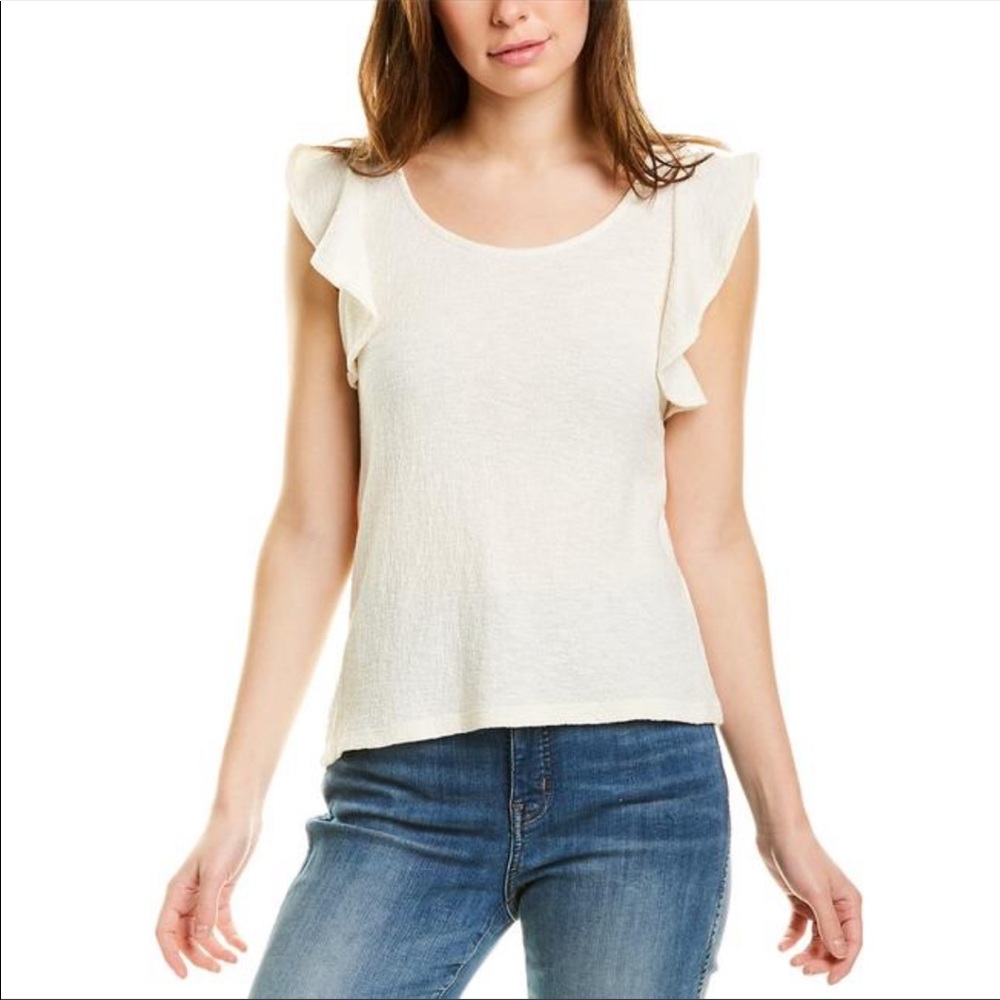 MADEWELL Ruffle-Sleeve Tank Top NWT Small